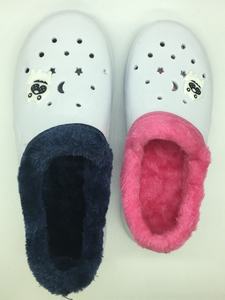 <span class=keywords><strong>Sabot</strong></span> d'hiver étanches et bon marché, sandales en fourrure noires, sabots chauds pour femmes et hommes - Product Image 6