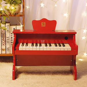 Wholesale Creative Musical <b>Instrument</b> Gift 25 Keys Digital <b>Keyboard</b> Mini Children Wood Piano Toys - Product Image 2