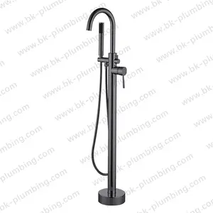 High Quality Modern Fashion Steel Hot And Cold Mixed Multi-Functional Bathroom Floor Shower Free Standing Bathtub Faucet