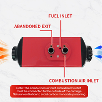 Chauffage de stationnement diesel portable à télécommande 12V 24V 8kW à chauffage rapide et faible bruit pour grandes fourgonnettes, camions et camping-cars