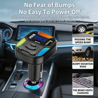 Transmetteur Bluetooth portable pour voiture D28 / Double ports USB de charge rapide / Charge PD / Appels mains libres / Lecture de cartes TF/clés USB