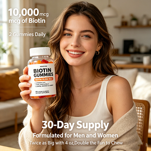 <span class=keywords><strong>Integratori</strong></span> Vitaminici Naturali a Base di Erbe con Logo Personalizzato, Gommose alla Vitamina Biotina al Gusto di Limone per Adulti - Product Image 6