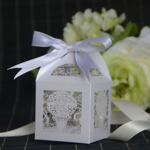 Scatole bomboniere personalizzate con taglio Laser per matrimonio <span class=keywords><strong>mongolfiera</strong></span> regalo regalo regalo, bomboniere, scatole regalo di nozze con nastro - Product Image 4