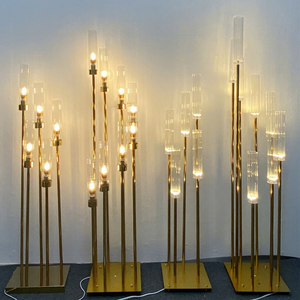 Wholesale Wedding Decoration <strong>Candle</strong> <strong>Stick</strong> Holder <strong>Gold</strong> Led Metal <strong>Candle</strong> <strong>Stick</strong> for Party Wedding Event - Product Image 1