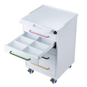New Portable Beauty Salon Trolley with Drawers 4-Wheel Wood Cart for Living Room & Bathroom Use - Product Image 1
