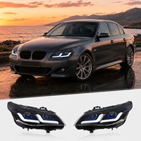 Phares avant YX haute performance 6000K blancs pour BMW Série 5 E60 E61 2003-2010, kit de lampes avant durables en ABS 12V à connexion rapide