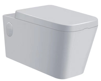 WC suspendu moderne avec réservoir encastré, chasse double à vortex, siphon en P, cuvette en céramique – Approvisionnement direct usine