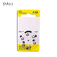 Oem/odm Zinc Air 1.4v A10/a13/a675/a312 6 pcs/pack Piles pour aides auditives Pile bouton 0 quantité minimale de commande