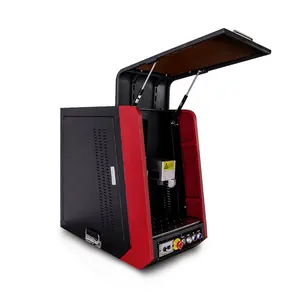 Mesin grafir Laser penutup penuh 20W 30W 50W, spidol Laser keamanan tahan debu tertutup serat Laser