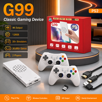 Console de jeux vidéo G99 4K Ultra HD 128 Go, 35+ simulateurs PS2, plus de 30 000 jeux intégrés, manettes sans fil doubles, prix de gros