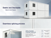 Nouvelle maison miniature contemporaine mobile, portable, standard, préfabriquée, pliable, en conteneur, avec extérieur en acier sandwich, marque SHANEOK