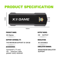Console de jeu portable Topleo 4K Android TV Box avec manette de jeu rétro, consoles de jeux vidéo