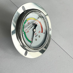 Manomètre Weishui Jingying YN-60ZT en acier inoxydable à bride pour la mesure de la pression d'huile hydraulique, d'eau et d'air - Product Image 1