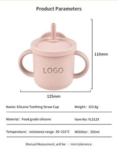 New Arrival Dual Function Snack Storage Sippy Cup BPA Free Silicone <b>Toddler</b> Drinking With Training Lid - Product Image 6