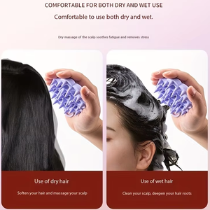 แปรงหวีผมเปียก/แห้งอุปกรณ์นวดหนังศีรษะสำหรับผู้ใหญ่ชายหญิง - Product Image 3