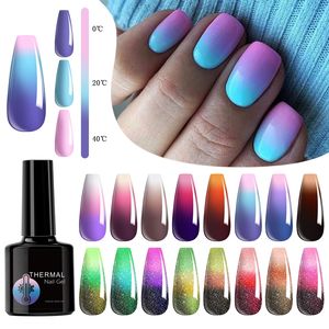 <strong>HONEY</strong> GIRL OEM logo Nail Supplier Design Abstract Thermal Change Ombre Uv Gel Set Nail Art Color Mood Changing Gel Nail <strong>Polish</strong> - Product Image 4