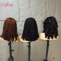 Wig Rambut Kamboja Grosir, Wig Keriting 100% Rambut Asli, Wig Frontal SDD 14 Inci Keriting Mewah 13 x 4