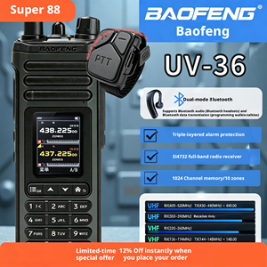 UV-36 10W 3G <span class=keywords><strong>POC</strong></span> Walkie-Talkie Dual-Mode Drahtloses <span class=keywords><strong>Headset</strong></span> 0-5km Reichweite Hochleistungs-Outdoor-Handmikrofon 2000-2500mAh Akku - Product Image 1