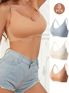 บราผู้หญิงผ้าไหมน้ำแข็งระบายอากาศได้3ชิ้นปกปิดได้เต็มรูปแบบ - Product Image 4