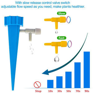 Dropshipping 12Pcs Verstelbare Plant Watering Spikes Automatische Druppelirrigatie Plant Waterer Met Release Regelklep - Product Image 3