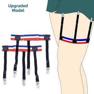 Ceintures de jarretière personnalisées BDSM style western, motif rayé noir et blanc, en PU élastique, pour hommes, antidérapantes, en promotion - Product Image 6