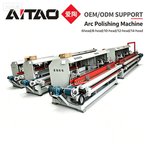 Machine à polir les arcs AITAO 6/8/10/12/14 têtes, équipement de polissage de pierre pour marbre 380V 15kW, couleur blanche, haute productivité - Product Image 1