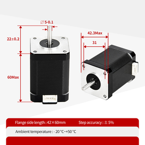 ไคหง 42x42x60มม. 1.8 °   มอเตอร์สเต็ปเปอร์ Nema17 2 เฟส แรงบิดสูง 42bygh <span class=keywords><strong>Nema</strong></span> <span class=keywords><strong>17</strong></span> 60 มม. ชุดสำหรับเครื่องพิมพ์ 3 มิติ - Product Image 2