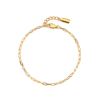 Bracelet simple pour homme EMANCO, chaîne en acier inoxydable de 2 mm, style trombone, réglable, accessoires de mode, cadeaux d'anniversaire, vente directe