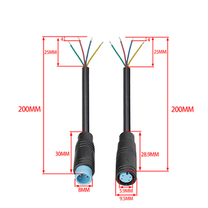 Conector de Campo M8 Macho Hembra de 3 o 4 Polos, Conector de Cable Inalámbrico Montable M8, Conector Circular - Product Image 2