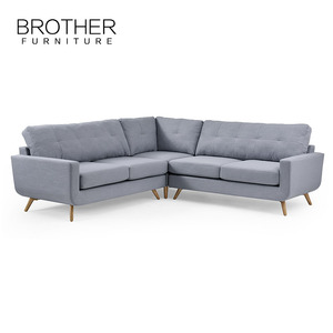 Estilo americano de mediados de siglo canapé moderno en forma de l sofá seccional muebles de sala - Product Image 2