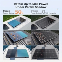 Panneaux solaires bifaciaux anti-ombre de type N 440 W 16BB, 2 pièces 220 W, module PV mono IP68, chargeur d'alimentation pour bateaux marins 12 V/24 V