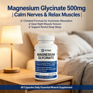Cápsulas de Suplemento de Magnesio OEM/ODM, Glicinato Quelado, Máxima Potencia, Alivio del Estrés, Apoyo a la Recuperación Muscular, 60 Cápsulas - Product Image 4