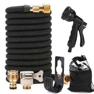 Tuyau d'arrosage flexible extensible et anti-fuite, tuyau flexible sans pli, léger et rétractable avec buse à 10 fonctions - Product Image 2