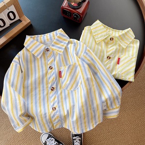 Cardigan in cotone a maniche lunghe e giacca sottile da <span class=keywords><strong>bambino</strong></span>, primavera autunno 2026, nuove righe, scollo a V, tie-dye - Product Image 1