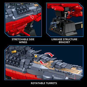 GANRAKU Space Battleship Yamato Model <b>Building</b> <b>Blocks</b> 1:8 Scale 30 Pieces ABS Plastic Collection Level for Boys Age 13-14Y - Product Image 3