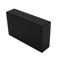 Boîtier en tôle d'aluminium sur mesure avec châssis ventilé, dimensions des trous, armoire électronique IP54, anodisation noire OEM