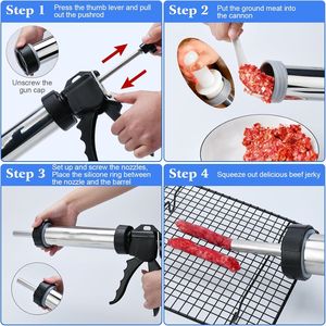 Pistola Profesional para Hacer Cecina de 3.ª Generación 2.1 LB, Embutidora de Salchichas, Máquina para Hacer Cecina de Acero Inoxidable, Pistola para Cecina, Pistola para Hacer Cecina de Res - Product Image 4