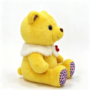 Custom <b>Cute</b> Sitting Yellow <b>Bear</b> Plush Toy Unique Design Teddy <b>Bear</b> Gift for Babies Halloween Fashion Accent Plush - Product Image 1