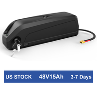 Batterie de vélo électrique au lithium-ion 48V 15Ah avec cellules LG5000mAh, BMS 30A et port XT60 pour moteur 250-1000W, stock US