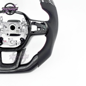 Volante de Coche Personalizado de Cuero y Fibra de Carbono Real para <span class=keywords><strong>Honda</strong></span> Accord <span class=keywords><strong>Civic</strong></span> CR-V 11ª Generación 2022-2026 - Product Image 3