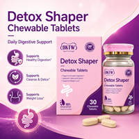 OKTW Detox Slim Comprimés à croquer pour la perte de poids, soutien digestif, certifié GMP, complément alimentaire, 30 comprimés
