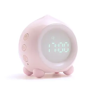 Hot Selling Electronic Led Alarm Clock Digital Lovely Peach Smart desk & table clock parts alarm clock