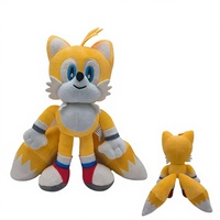 Peluche Sonic de dessin animé, jouet en peluche doux, poupée en coton PP, figurine câlinable pour enfants et collectionneurs, ornement en peluche