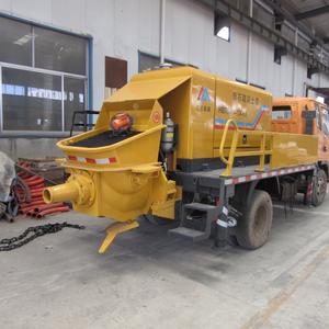 A bomba concreta portátil de alta pressão com o reboque do motor diesel montou a bomba móvel concreta para construir a comunidade - Product Image 2