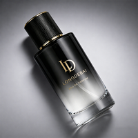 Flacon de parfum transparent mat de luxe avec logo personnalisé, 30 ml, 50 ml, 100 ml, flacon en verre cylindrique vide, boîte en papier avec gravure