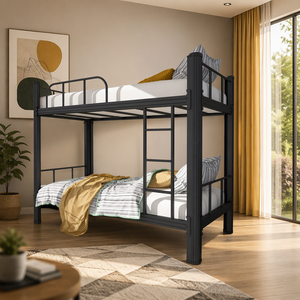 Industrial Steel <strong>Double</strong> <strong>Bunk</strong> <strong>Bed</strong> with Mattress - Heavy Duty Metal <strong>Bed</strong> Frame for Sale in Dubai, Ready Stock - Product Image 2