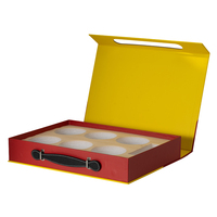 Boîtes d'emballage pour bouteilles de miel en carton dur estampage en feuille d'or Boîte cadeau alimentaire en papier jaune Insert pour gaufrage de sucre et de miel
