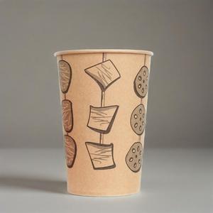 Desechable Compostable Logotipo Personalizado Impreso PE PLA Revestimiento Patatas Fritas Barbacoa Mariposa Chips Vaso de Papel - Product Image 6