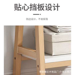 En stock : Étagère murale simple pour chambre à coucher, meuble de rangement mural à deux niveaux, armoire de rangement multi-usages détachable - Product Image 4