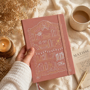 LABON Diario de Lectura Personalizado Rosa, Registro de Reseñas, Regalo para Amantes de los Libros, Cuaderno de Notas con Clasificación, Tapa Dura - Product Image 1